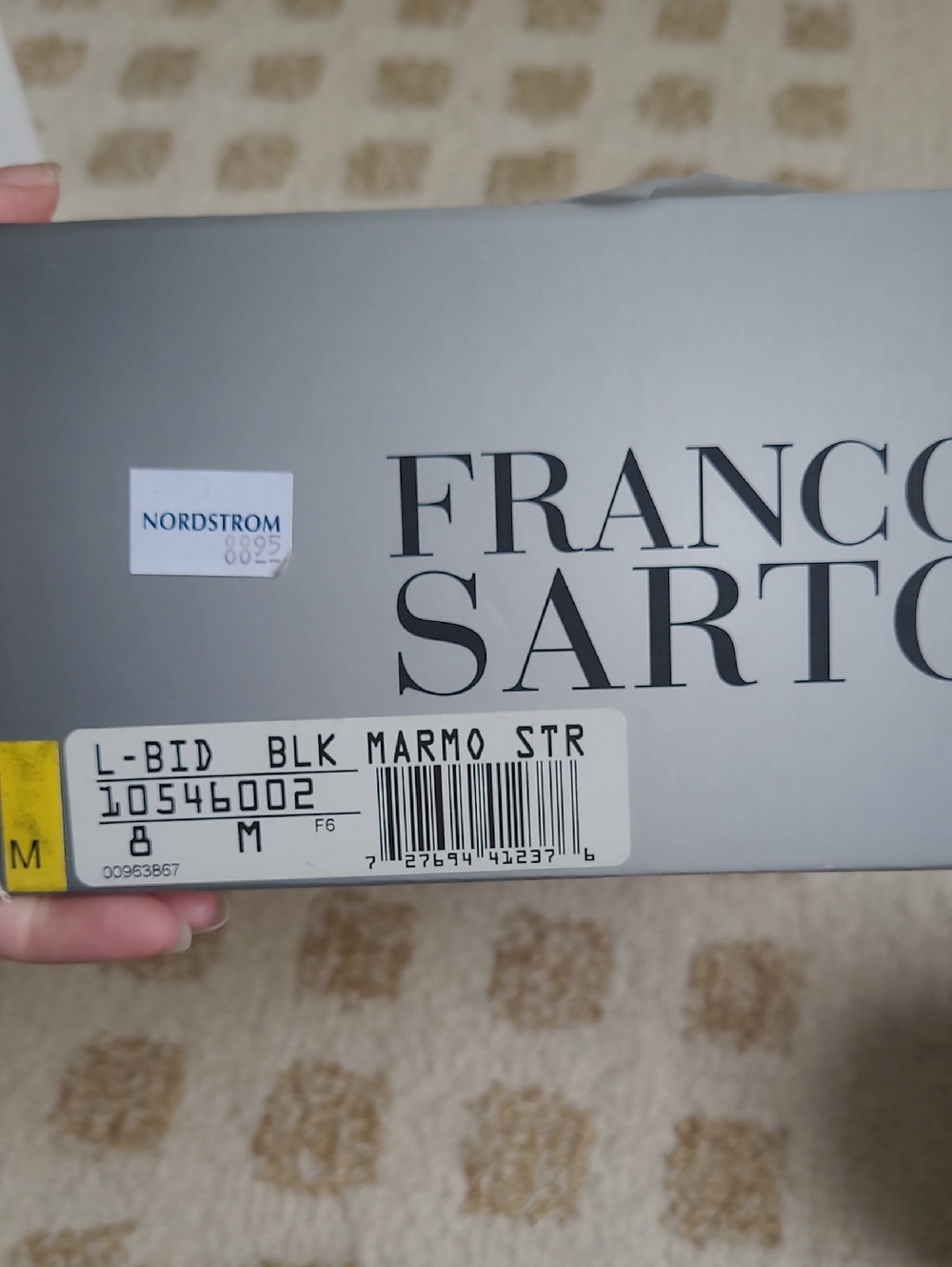 Franco Sarto Black Leather Square-Toe Ankle Booties - Picture 9 of 12